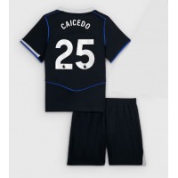 Chelsea Moises Caicedo #25 Fotballklær Tredjedraktsett Barn 2025-26 Kortermet (+ korte bukser)